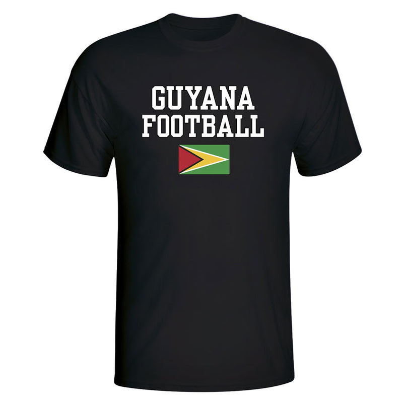 Guyana Football T-Shirt - Black