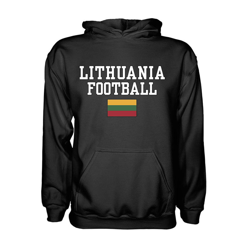 Lithuania Football Hoodie - Black