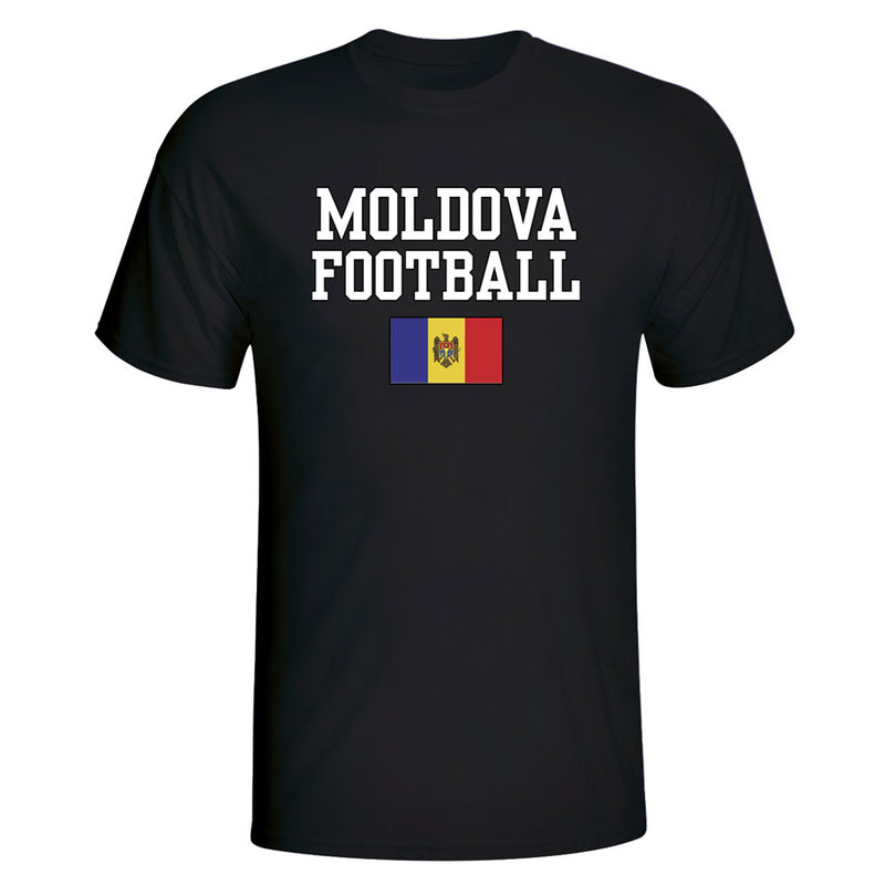 Moldova Football T-Shirt - Black