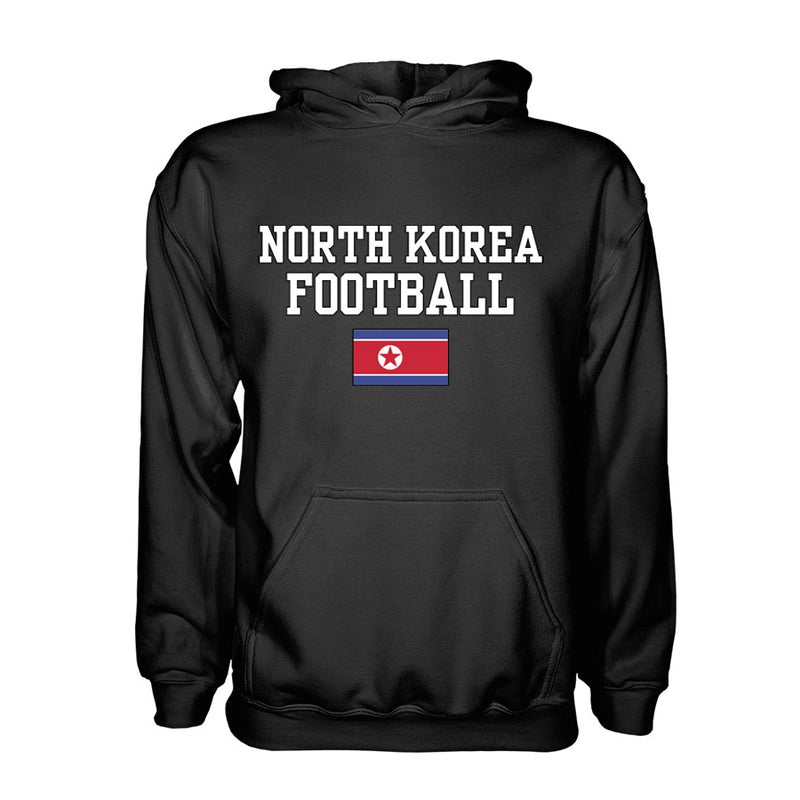 North Korea Football Hoodie - Black