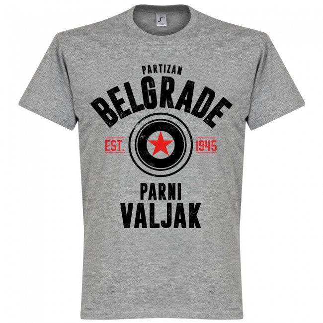 Partizan Belgrade Established T-Shirt - Grey