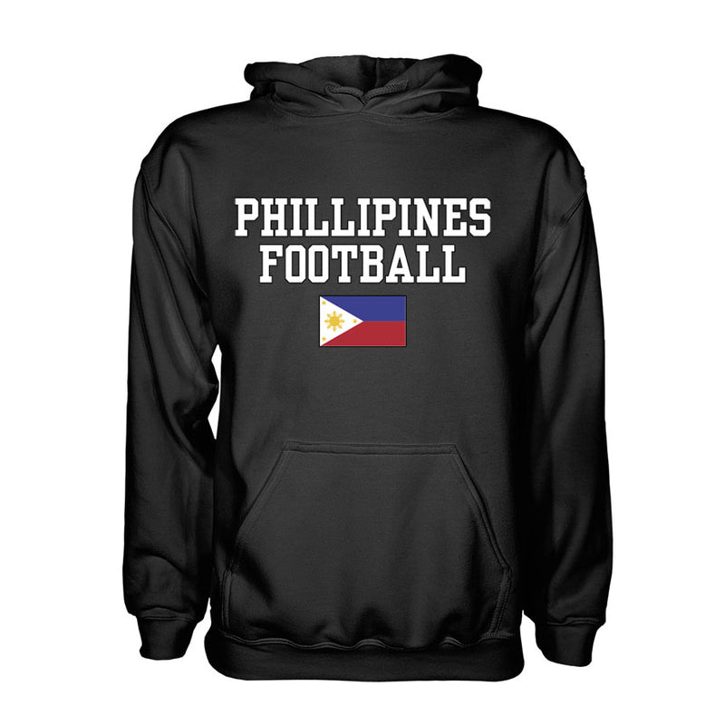 Phillipines Football Hoodie - Black