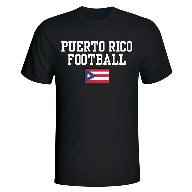 Puerto Rico Football T-Shirt - Black