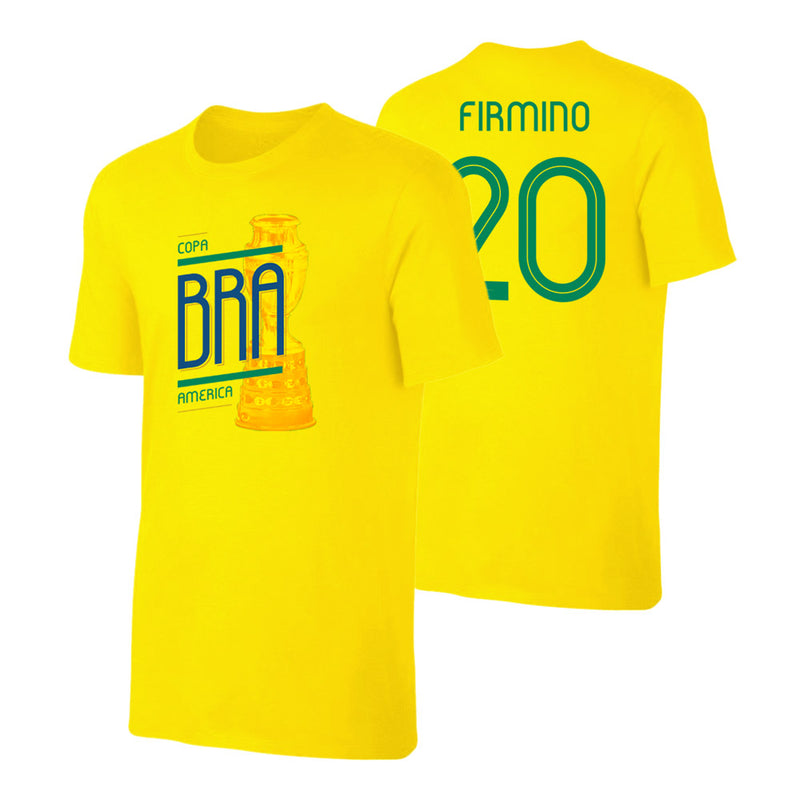 Brasil CA2019 'TROPHY' t-shirt FIRMINO - Yellow