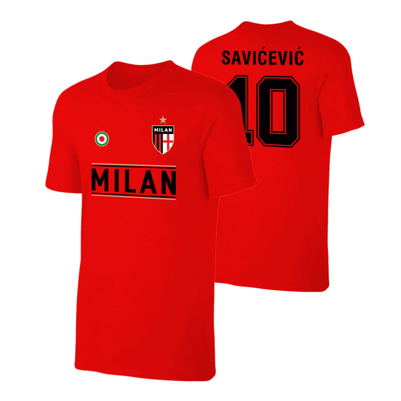 Milan 'Team' t-shirt SAVICEVIC - Red