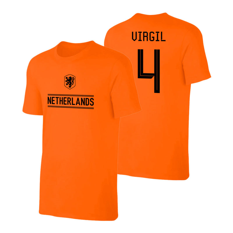 Netherlands EU2020 'Qualifiers' t-shirt VAN DIJK - Orange