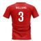 Wales Football Team T-Shirt - Red (WILLIAMS 3)