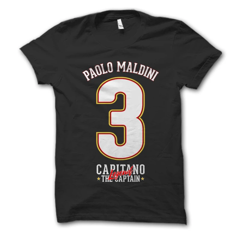 Paolo Maldini Capitano T-Shirt (Black)