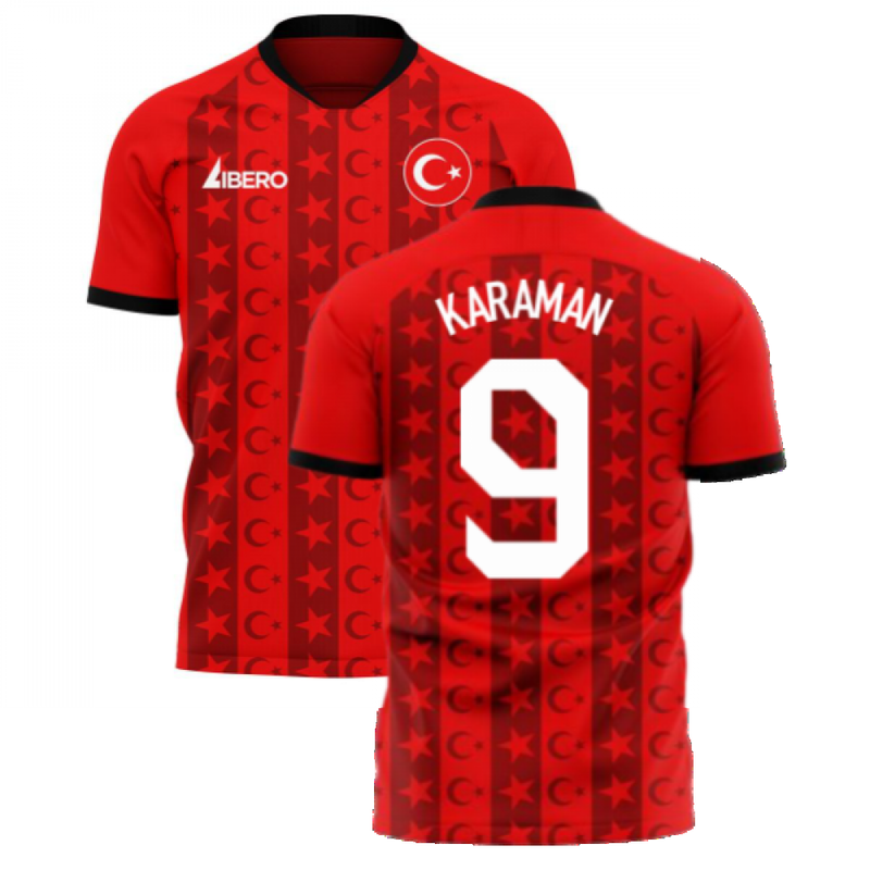 Turkey 2020-2021 Home Concept Football Kit (Libero) (KARAMAN 9)
