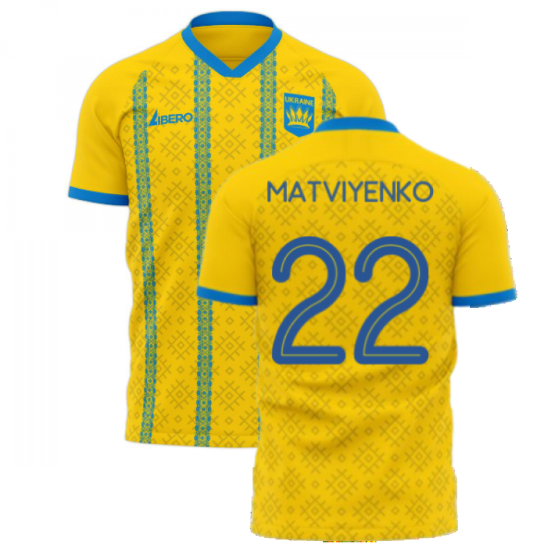 Ukraine 2020-2021 Home Concept Football Kit (Libero) (MATVIYENKO 22)