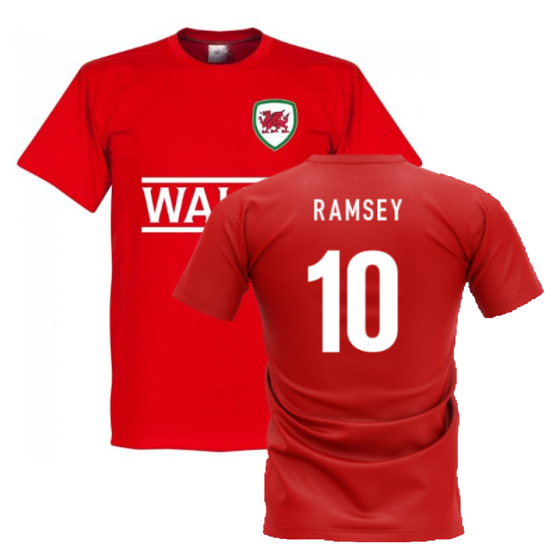 Wales Football Team T-Shirt - Red (RAMSEY 10)