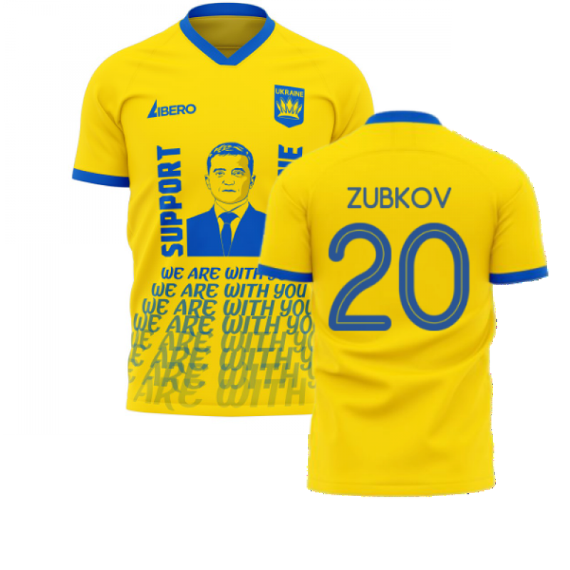 We Are With You Ukraine Concept Football Kit (Libero) (ZUBKOV 20)