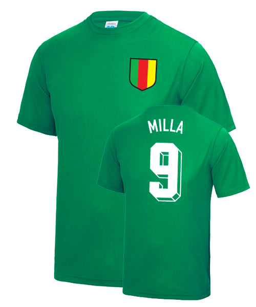 Cameroon Roger Milla Iconic 1990 World Cup Legend Green T-shirt